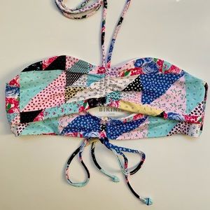 Frankie’s Bikinis Duke Patchwork Halter Top